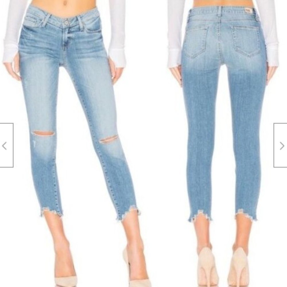 PAIGE Verdugo Crop Worn In Hem Janis Destructed Distressed, SZ 29